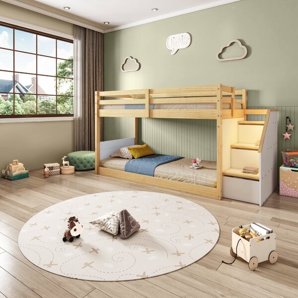 Beliche Infantil Montessoriana Com Grade, Escada E Lateral Le