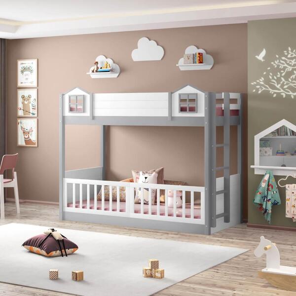 Beliche Infantil Montessoriana Garden Rn Branco/cinza – Casa