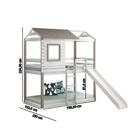 Beliche Infantil Rústico Club House Escorregador Branco/natu