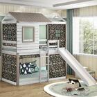 Beliche Infantil Rústico Club House Escorregador Tenda Camuf