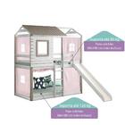 Beliche Infantil Rústico Club House Escorregador Tenda Rosa