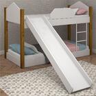 Beliche Infantil Soft Branco E Mel Com Escorregador