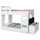 Beliche Infantil Solteiro Com Baú Branco Eloá Framar