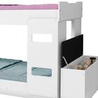 Beliche Infantil Solteiro Com Baú Branco Eloá Framar