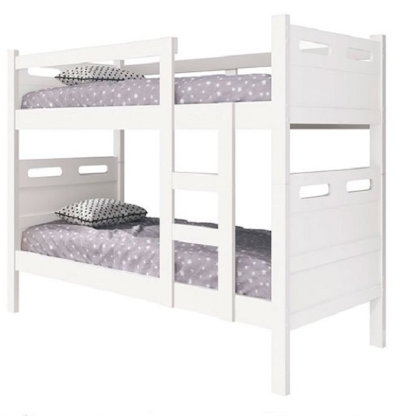 Beliche Jaspe Quarto Solteiro Com Proteção Lateral Branco