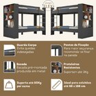 Beliche Jonava 2 Portas Com Estante Yescasa Grafite/nogal