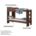 Beliche Juvenil Gp Com Prateleira Interna E Grade - Café