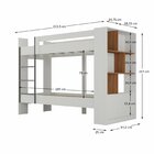 Beliche Juvenil Jonava 2 Portas Com Estante Espresso Móveis B