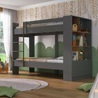 Beliche Juvenil Jonava 2 Portas Com Estante Espresso Móveis G