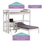 Beliche Juvenil Prime Iii Com Escrivaninha Branco - Casatema