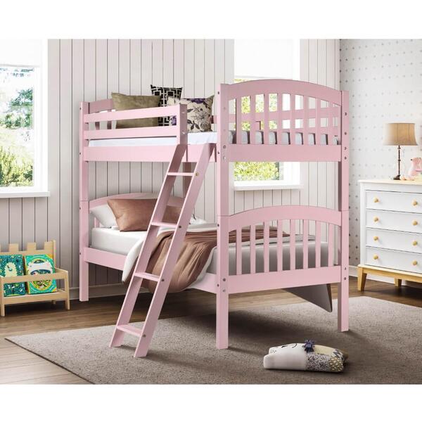 Beliche Juvenil Sofia Madeira Maciça Rosa - Casatema