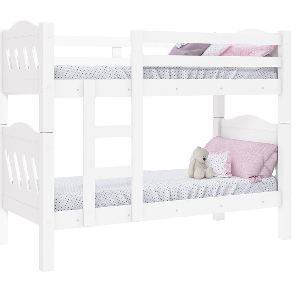 Beliche Linha Alta Pérola Branco Vira 2 Camas Solteiro