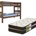 Beliche Madeira Maciça Itália Castanho Com 2 Colchões D20 88x