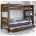 Beliche Madeira Maciça Itália Com Auxiliar - Castanho