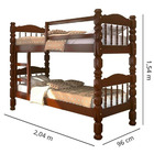 Beliche Madeira Maciça Palmo - Castanho