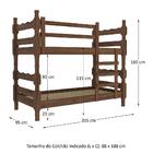 Beliche Madeira Maciça - Vira 2 Camas - Com Colchões Inclusos