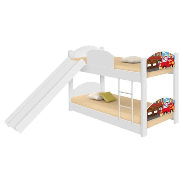 Beliche Mini Cama Bombeiro Com Escorregador