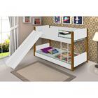 Beliche Mini Cama Branco E Mel Com Escorregador E Colchões