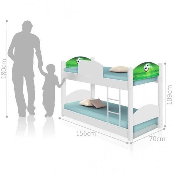 Beliche Mini Cama Copa Futebol Com 2 Colchões