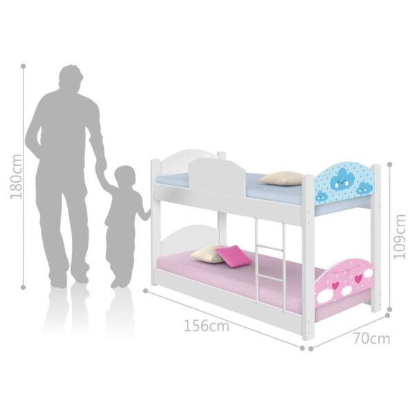 Beliche Mini Cama Nuvem Menino E Menina