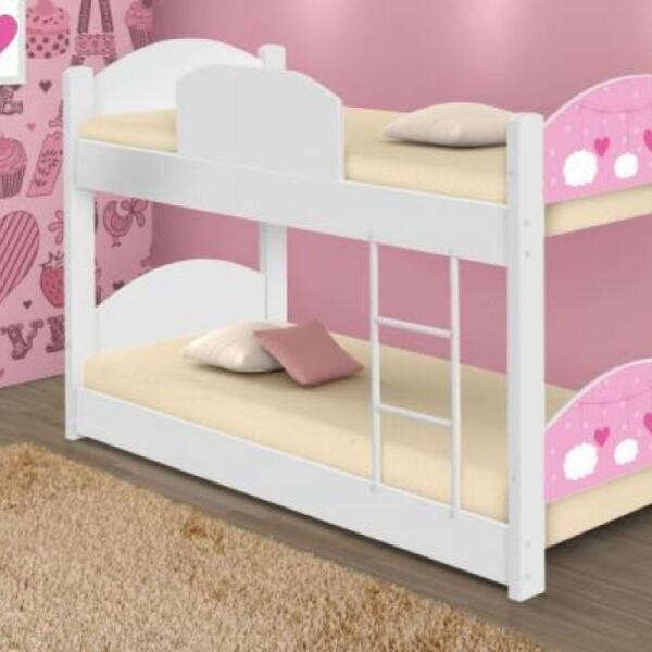 Beliche Mini Cama Nuvens Menina Com 2 Colchões