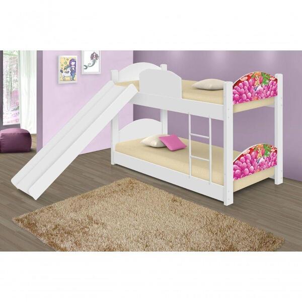 Beliche Mini Cama Sereia Com Escorregador E Colchões