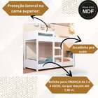 Beliche Minicama Infantil Flora Mdf Escada Grade Proteção