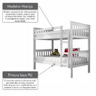 Beliche Mission - Suporta 90kg Cada Cama - Madeira Maciça - B