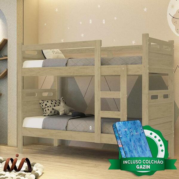 Beliche Moderna Teca Jaspe Fenix Com Colchão Gazin