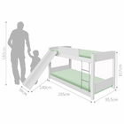 Beliche Montessori Solteiro Branca com Escorregador Colchões