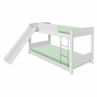 Beliche Montessori Solteiro Branca com Escorregador Colchões