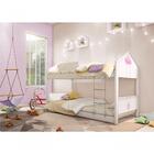 Beliche Montessoriana Casa Balanço Rosa Com Colchão