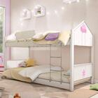 Beliche Montessoriana Casa Balanço Rosa Com Colchão