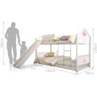 Beliche Montessoriana Casa Balanço Rosa Com Escorregador