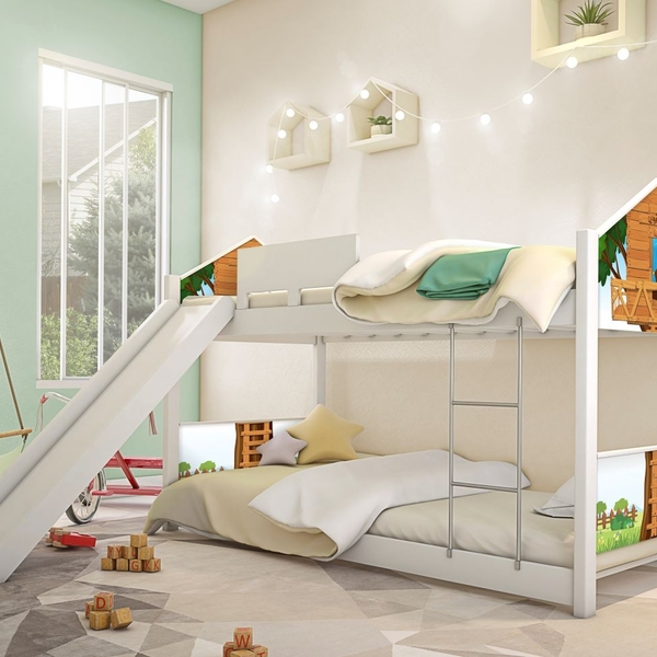 Beliche Montessoriana Casa Na Árvore Com Escorregador