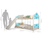 Beliche Montessoriana Casa Nuvem Azul Com Escorregador