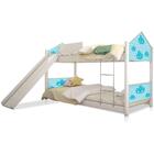 Beliche Montessoriana Casa Nuvem Azul Com Escorregador