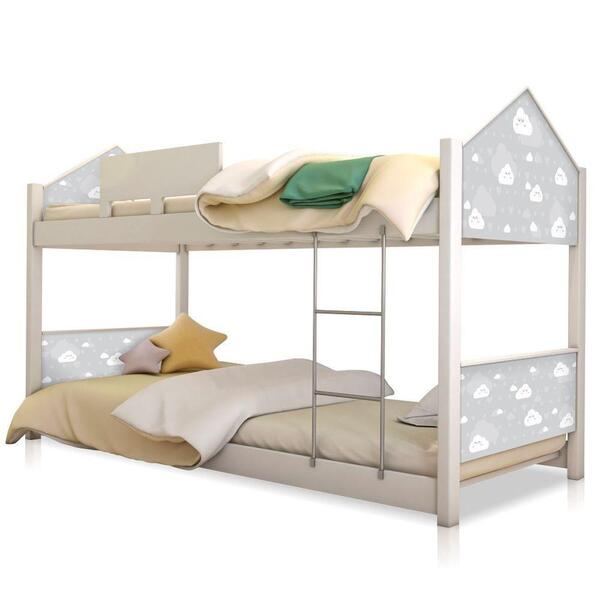 Beliche Montessoriana Casa Nuvem Cinza Com Colchões