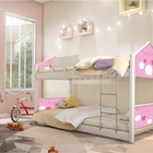 Beliche Montessoriana Casa Nuvem Rosa Com Colchões