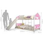 Beliche Montessoriana Casa Nuvem Rosa Com Escorregador