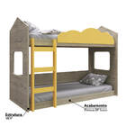 Beliche Montessoriana Casinha - Carvalho/Amarelo