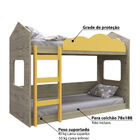 Beliche Montessoriana Casinha - Carvalho/Amarelo