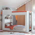 Beliche Montessoriana Solteiro Com Prateleiras Pará Branco