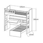 Beliche Multifuncional Com Escrivaninha E Escada Branco