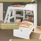 Beliche Multifuncional Office Para Quarto Adulto Vivace Branco