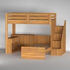 Beliche Multifuncional Solteiro Adulto Com Escrivaninha Star