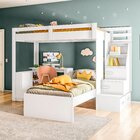 Beliche Office Infantil/juvenil Moon Com Escrivaninha Em L E