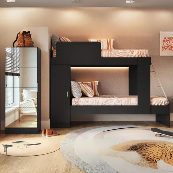 Beliche Para Colchão 78x188cm Com 1 Porta E Sapateira Com Esp