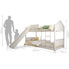 Beliche Prime Casa Branca Juvenil Com Escorregador E Colchão