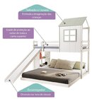 Beliche Queen Montessoriano Cabana Family Com Escorregador E